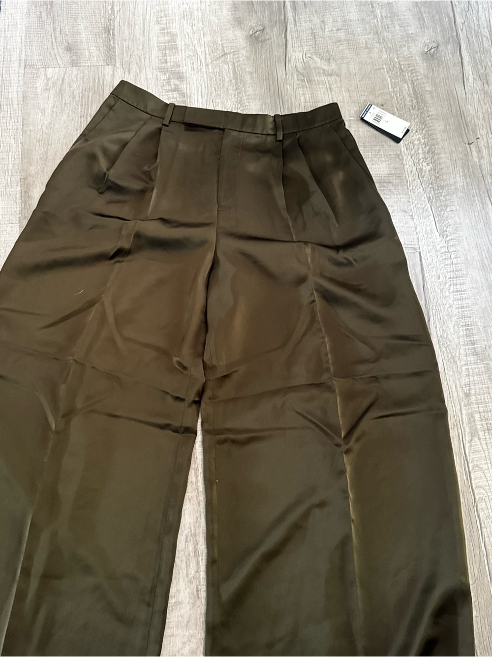 Ralph Lauren Bronze Satin Wide-Leg Trousers - Picture 4 of 9